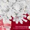 Best Choice Products Pre-Lit White Christmas Pine Tree w/ Flocked Branches, Warm-White Lights